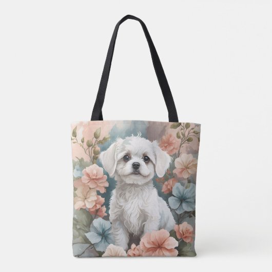 Schattigee babydieren | Schattigee witte maltese p Tote Bag (Achterkant)