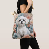 Schattigee babydieren | Schattigee witte maltese p Tote Bag (Dichtbij)