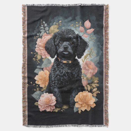 Schattigee babydieren | Schattigee zwarte poedel p Deken (Voorkant Verticaal)