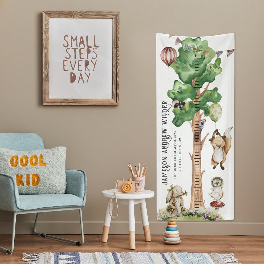 Schattigee babydieren | Vinyl Groeikaart Banner