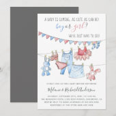 Schattigee babykleding gender reveal party Baby sh Kaart (Voorkant / Achterkant)