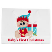 Schattigee baby's eerste kerstfeest groot cadeauzakje (Achterkant)