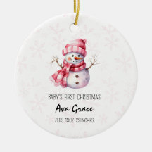 Schattigee Baby's Eerste Kerstwinter Sneeuwman