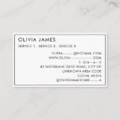 Schattigee baby's kinderkamer kinderopvang Nanny B Visitekaartje (Achterkant)