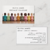 Schattigee baby's kinderkamer kinderopvang Nanny B Visitekaartje (Voorkant / Achterkant)