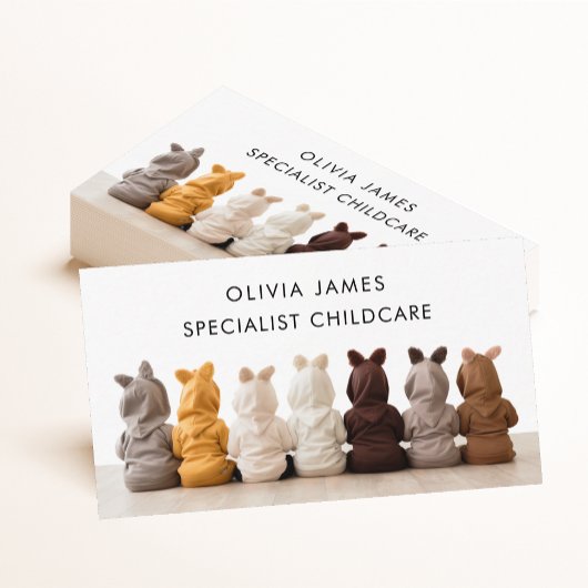 Schattigee baby's kinderopvang Nanny Baby Sitter Visitekaartje