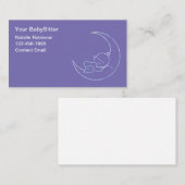 Schattigee Babysitter Eenvoudige Visitekaartjes (Voorkant / Achterkant)