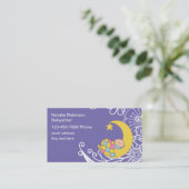 Schattigee Babysitter Theme Visitekaartjes Design (Staand voorkant)