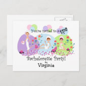 Schattigee Bachelorette Party Spa Briefkaart Uitno (Voorkant / Achterkant)