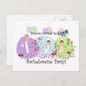 Schattigee Bachelorette Party Spa Briefkaart Uitno (Voorkant / Achterkant)