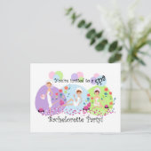 Schattigee Bachelorette Party Spa Briefkaart Uitno (Staand voorkant)
