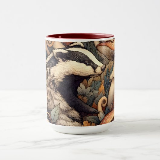 Schattigee Badger Mashrooms Natuurlijke Kleuren Wo Mok (Midden)