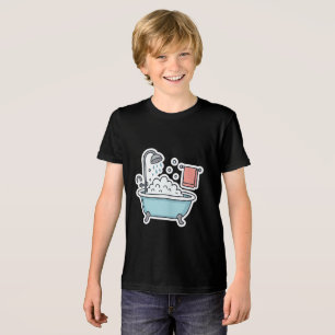 Schattigee badkuip Sticker met bubbels en handdoek Tri-Blend Shirt