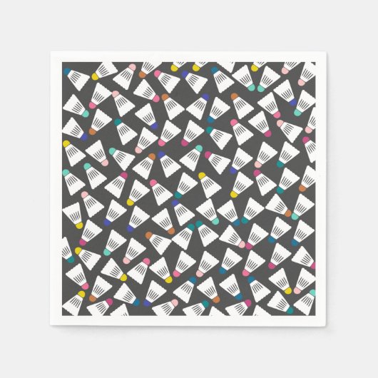 Schattigee badmintonpapieren servetten (Voorkant)