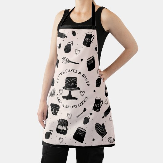 Schattigee Baker Pastry Chef Baking Utensils Roze Schort (Insitu)