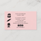 Schattigee Baker Pastry Chef Baking Utensils Roze  Visitekaartje (Achterkant)