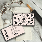 Schattigee Baker Pastry Chef Baking Utensils Roze Visitekaartje