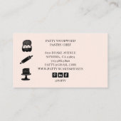 Schattigee Baker Pastry Chef Baking Utensils Roze Visitekaartje (Achterkant)