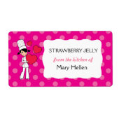 Schattigee baketiketten gepersonaliseerd etiket (Voorkant)