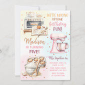 Schattigee Baking Party Girl's Birthday Kaart (Voorkant)