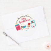 Schattigee bakingrediënten tot Kerstmis van Ronde Sticker (Envelop)