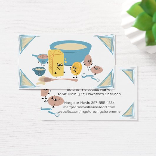 Schattigee bakken ingrediënten bakkerij visitekaar visitekaartje (Bureau)