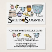 Schattigee bakken ingrediënten bakkerij visitekaar visitekaartje (Voorkant /achterkant)