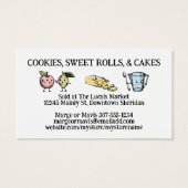 Schattigee bakken ingrediënten bakkerij visitekaar visitekaartje (Achterkant)