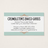 Schattigee bakken ingrediënten bakkerij visitekaar visitekaartje (Achterkant)