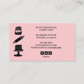 Schattigee bakker gebak Chef Bakken Utensils Dusty Visitekaartje (Achterkant)