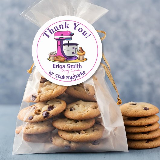 Schattigee bakkerij aangepaste kleine bedrijven da ronde sticker