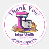 Schattigee bakkerij aangepaste kleine bedrijven da ronde sticker (Voorkant)