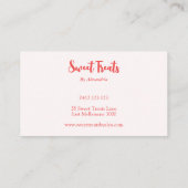 Schattigee  Bakkerij Rollin Pin Pink & Red Visitekaartje (Achterkant)