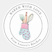 Schattigee bakkerij ronde sticker (Voorkant)