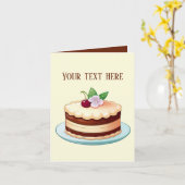 Schattigee bakkerij taart liefhebbers tekst toevoe kaart (Gele Bloem)