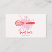 Schattigee  Bakkerij Whisk Roze & Rood Visitekaartje (Voorkant)