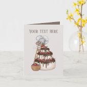 Schattigee bakmuis tekst toevoegen kaart (Gele Bloem)