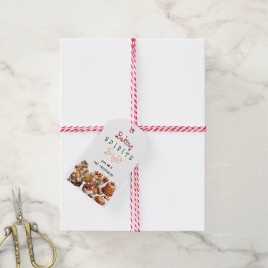 Schattigee bakspirits Bright Christmas Cookies Fav Cadeaulabel (Met Touw)