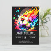 Schattigee bal afdrukbare voetbal verjaardag kaart (Staand voorkant)