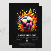 Schattigee bal bewerkbare voetbal verjaardag kaart (Voorkant / Achterkant)