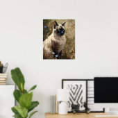 Schattigee Balinese kat Art Print Poster (Thuiskantoor)