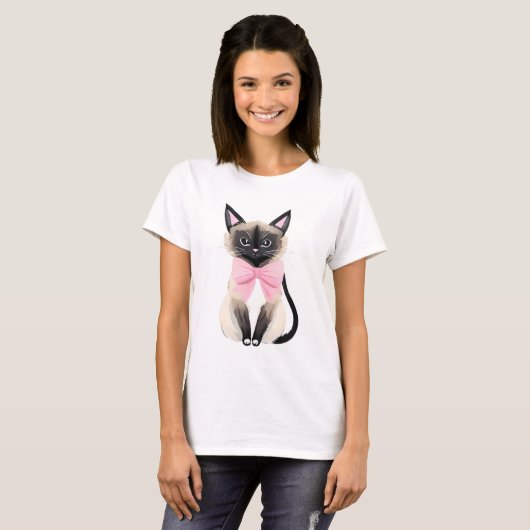 Schattigee balinese kat t-shirt (Voorkant volledig)
