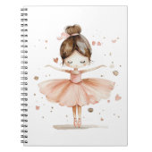 Schattigee Ballerina Ballet Dance Love Hearts Wate Notitieboek (Voorkant)