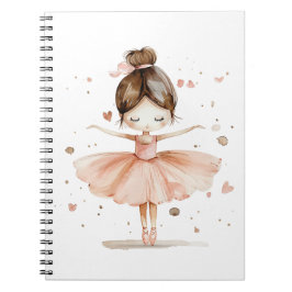 Schattigee Ballerina Ballet Dance Love Hearts Wate Notitieboek