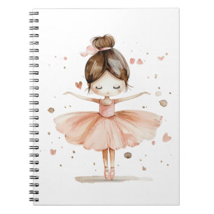 Schattigee Ballerina Ballet Dance Love Hearts Wate Notitieboek
