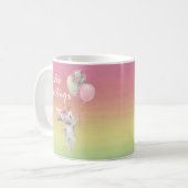 Schattigee Ballerina Bunny Pastel Koffiemok (Voorkant links)