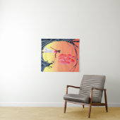 Schattigee ballerina en kat bij Sunset Tree Wandkleed (In Situ (horizontaal))