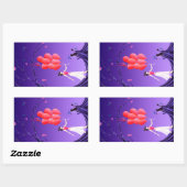 Schattigee ballerina heist - plezier dat bij je bl rechthoekige sticker (Vel)