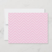 Schattigee Ballerina Meisje Roze Chevron Verjaarda Kaart (Achterkant)