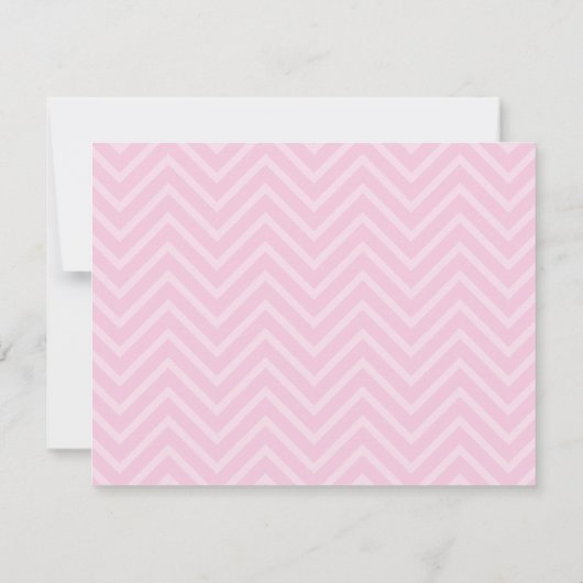 Schattigee Ballerina Meisje Roze Chevron Verjaarda Kaart (Achterkant)